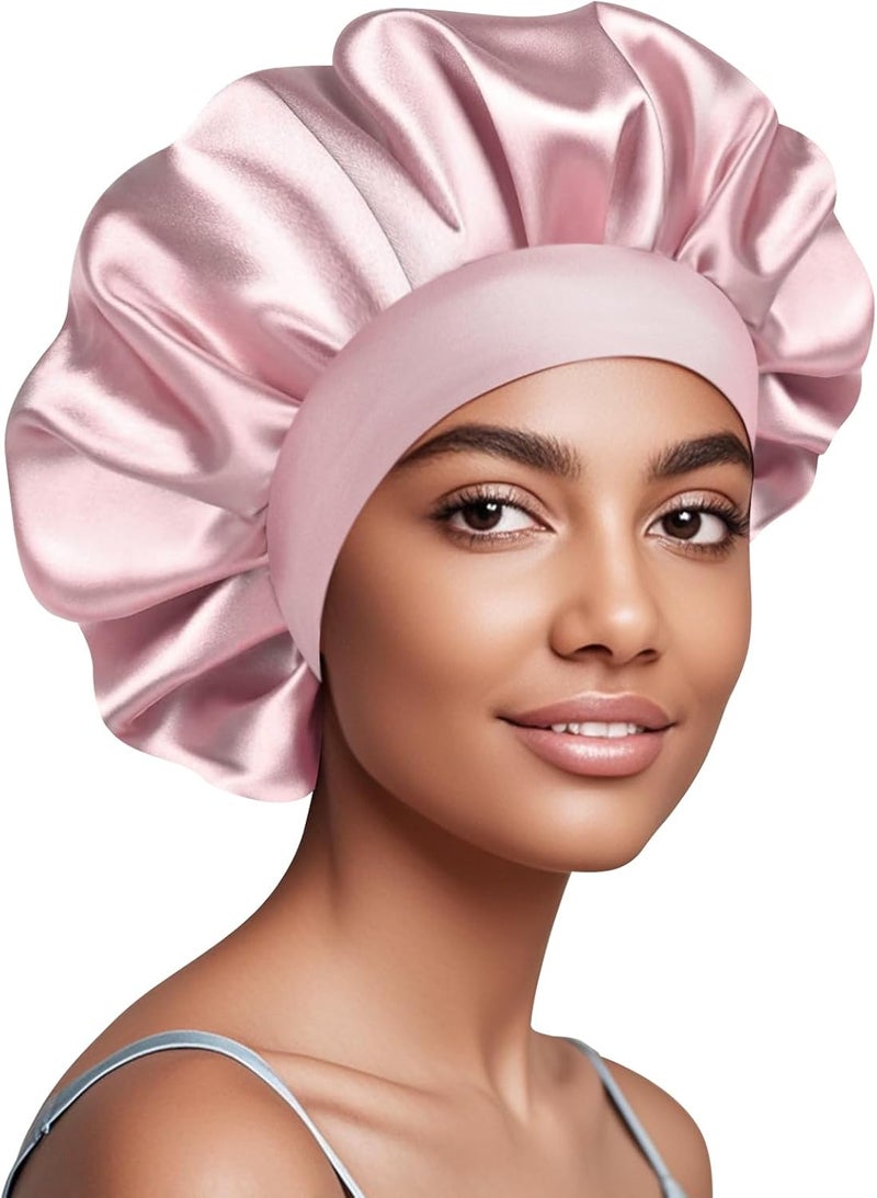 Doitory Store Satin Silk Bonnet for Sleeping, Soft Satin Lined Hair Bonnet for Women, Double Layer Sleep Nightcap - Image 1
